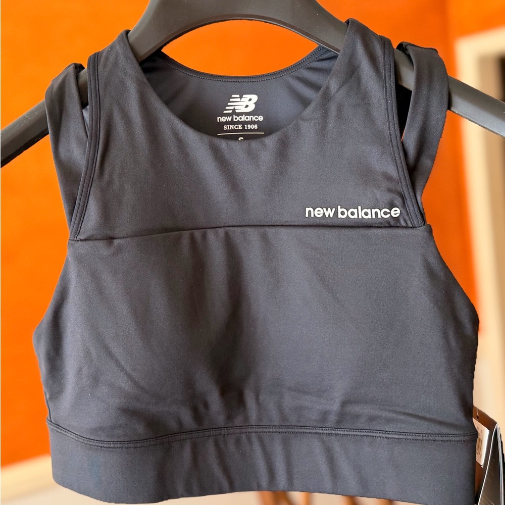 New Balance Women's Shape Shield Black Crop Top